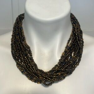 Brown bead necklace